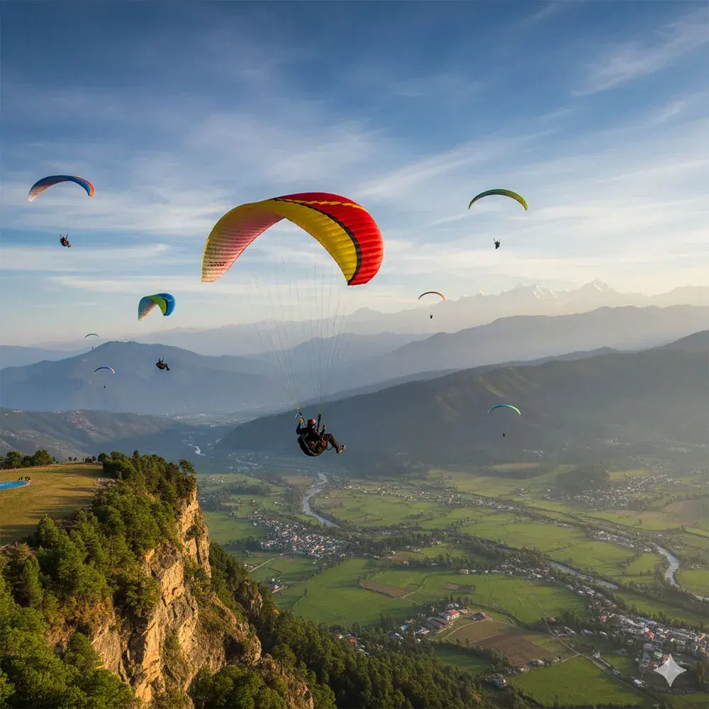 Paragliding At Bir Billing