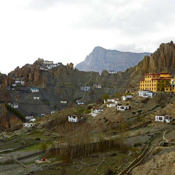 Dhankar village and the surrounding Spiti landscape