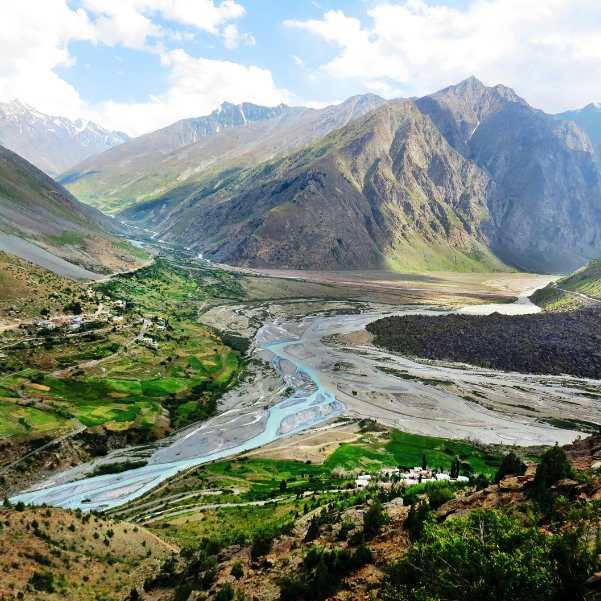 The rough valley road that leads from Attargo Bridge along the Pin river to Mud Village in Spiti
