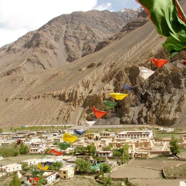 Tabo village in Spiti Valley on the Spiti River