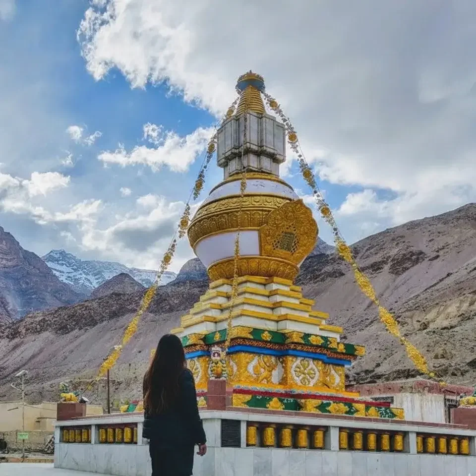 Tabo Monastery ancient temple complex and chortens