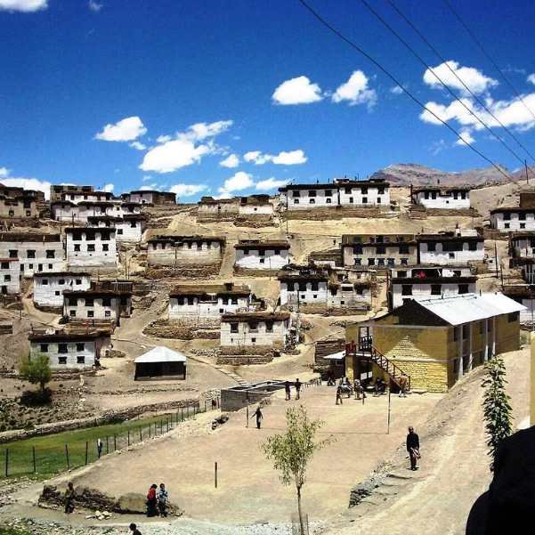 Kibber village in Spiti at around 4,270 metres above the Spiti River