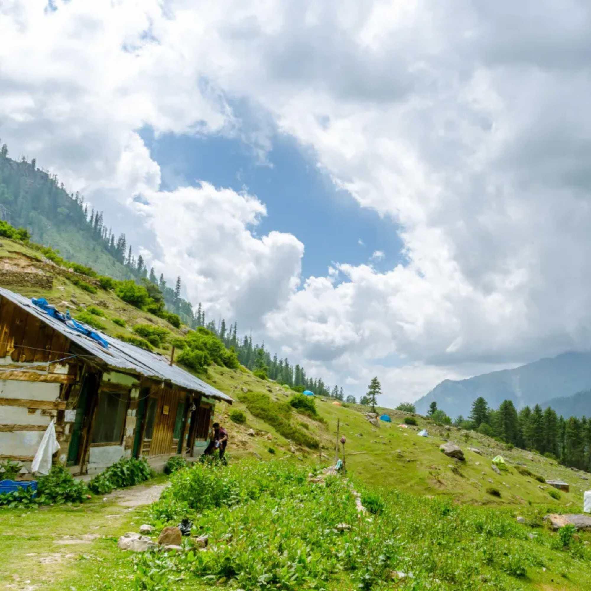 Peaceful mountain scenery at Kheerganga makes it a perfect escape into the Himalayas.jpg