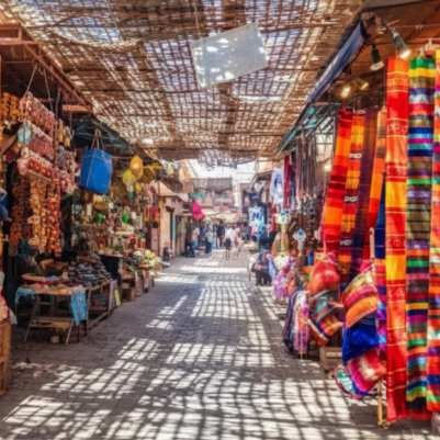Narrow old city market streets at Hathi Pol and Bada Bazaar in Udaipur