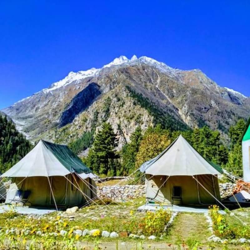 Mastrang village in Kinnaur with mountain backdrop