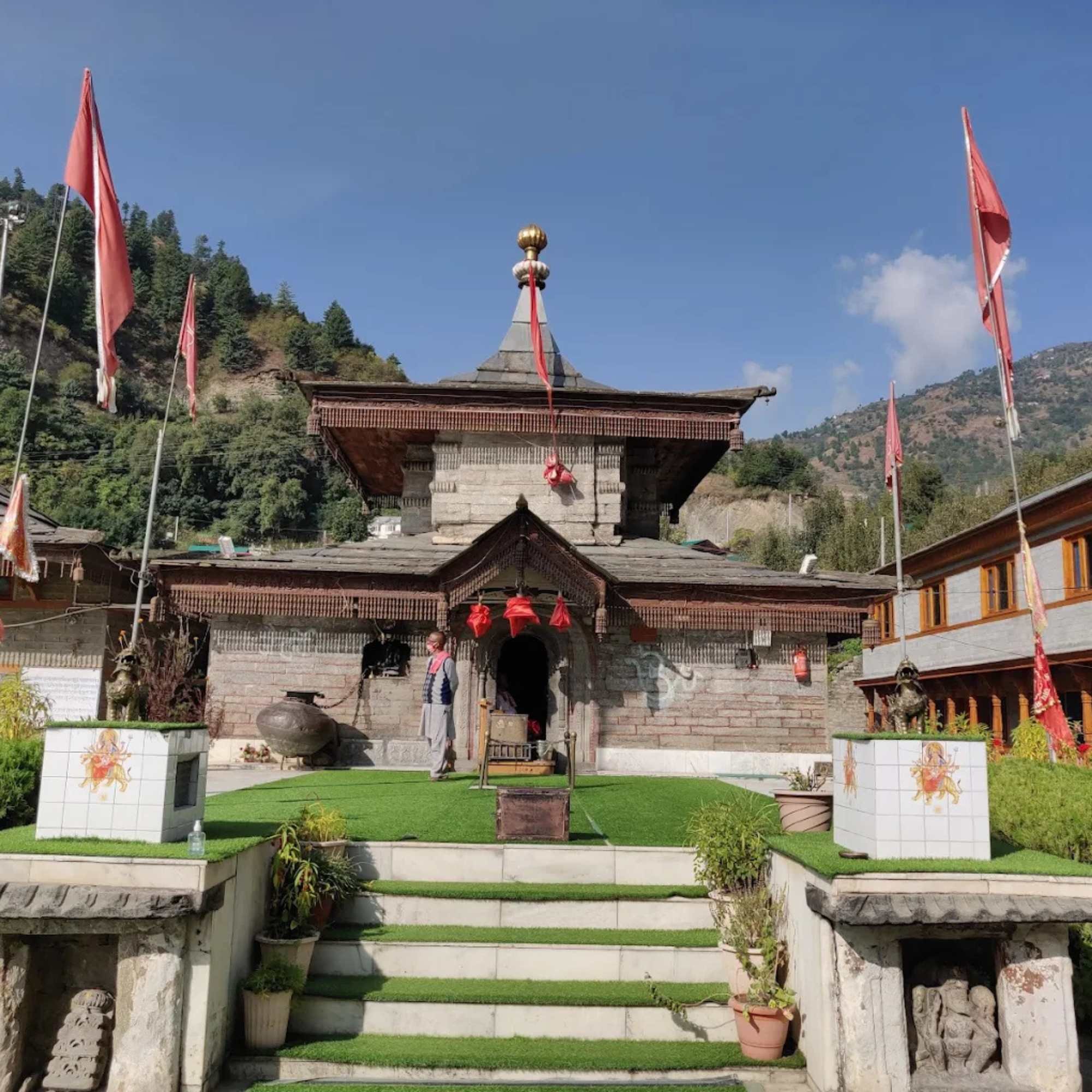 Hatkoti Temple in Jubbal with ancient stone architecture on the Pabbar River