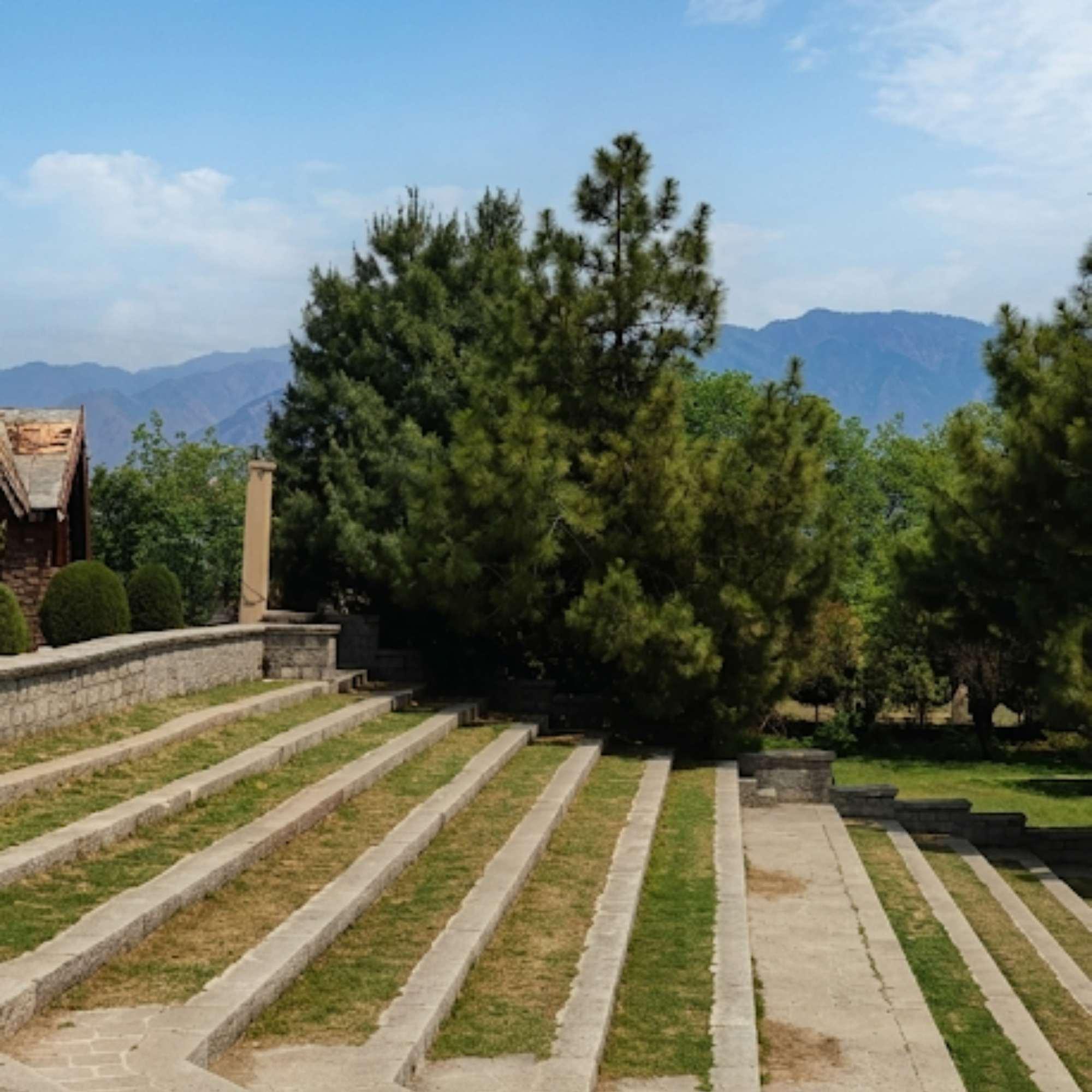 Wide view over Srinagar and Dal Lake from the Shankaracharya Temple hilltop