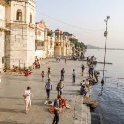 Bagore Ki Haveli on Gangaur Ghat in Udaipur old city by Lake Pichola