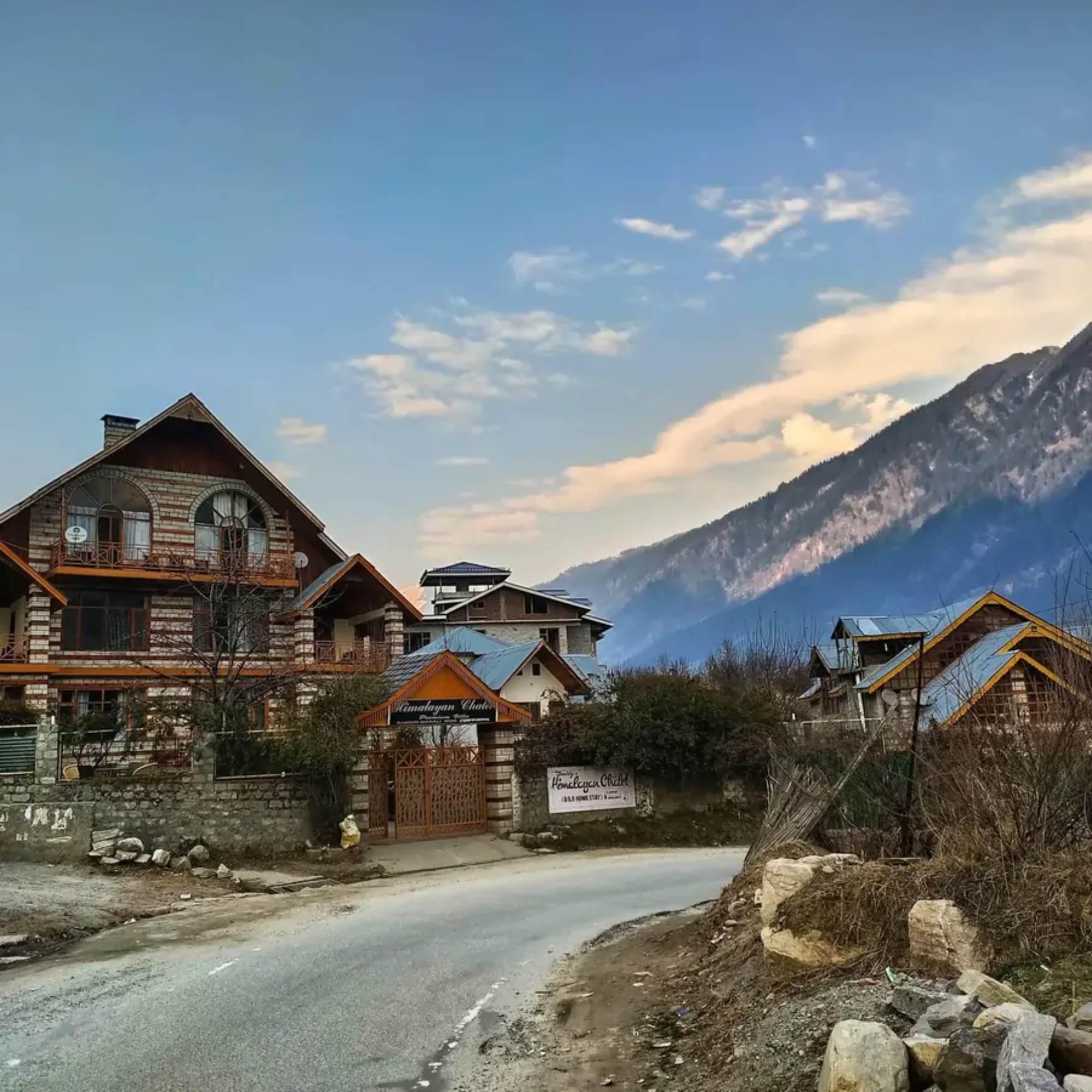 Sissu Village in Lahaul Valley with clear blue skies (2).jpg