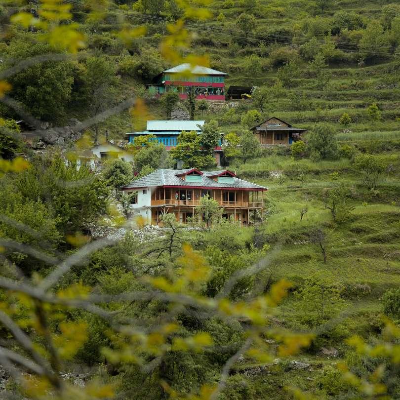 Shoja village in the Seraj region of Kullu district at around 2,700 metres, a small cluster of stone and timber homes on the road between Jibhi and Jalori Pass