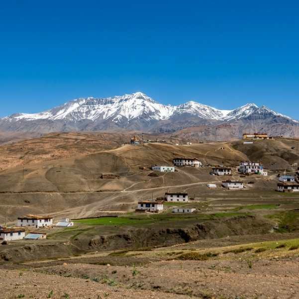 The high villages loop of Langza Komic and Kibber above Kaza in Spiti