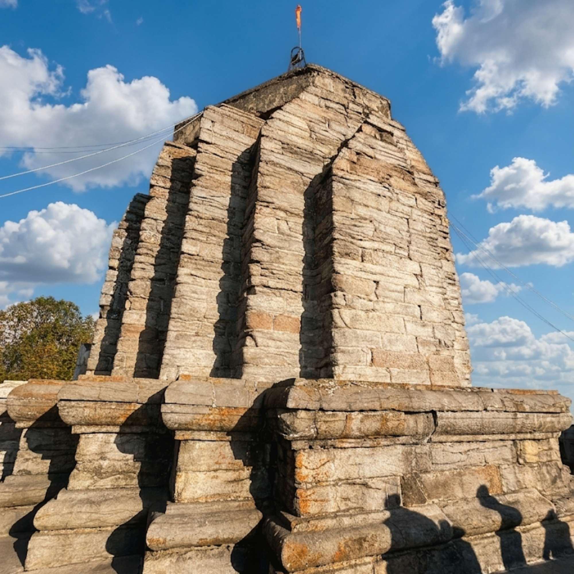 Ancient stonework of Shankaracharya Temple, traditionally the oldest shrine in Kashmir