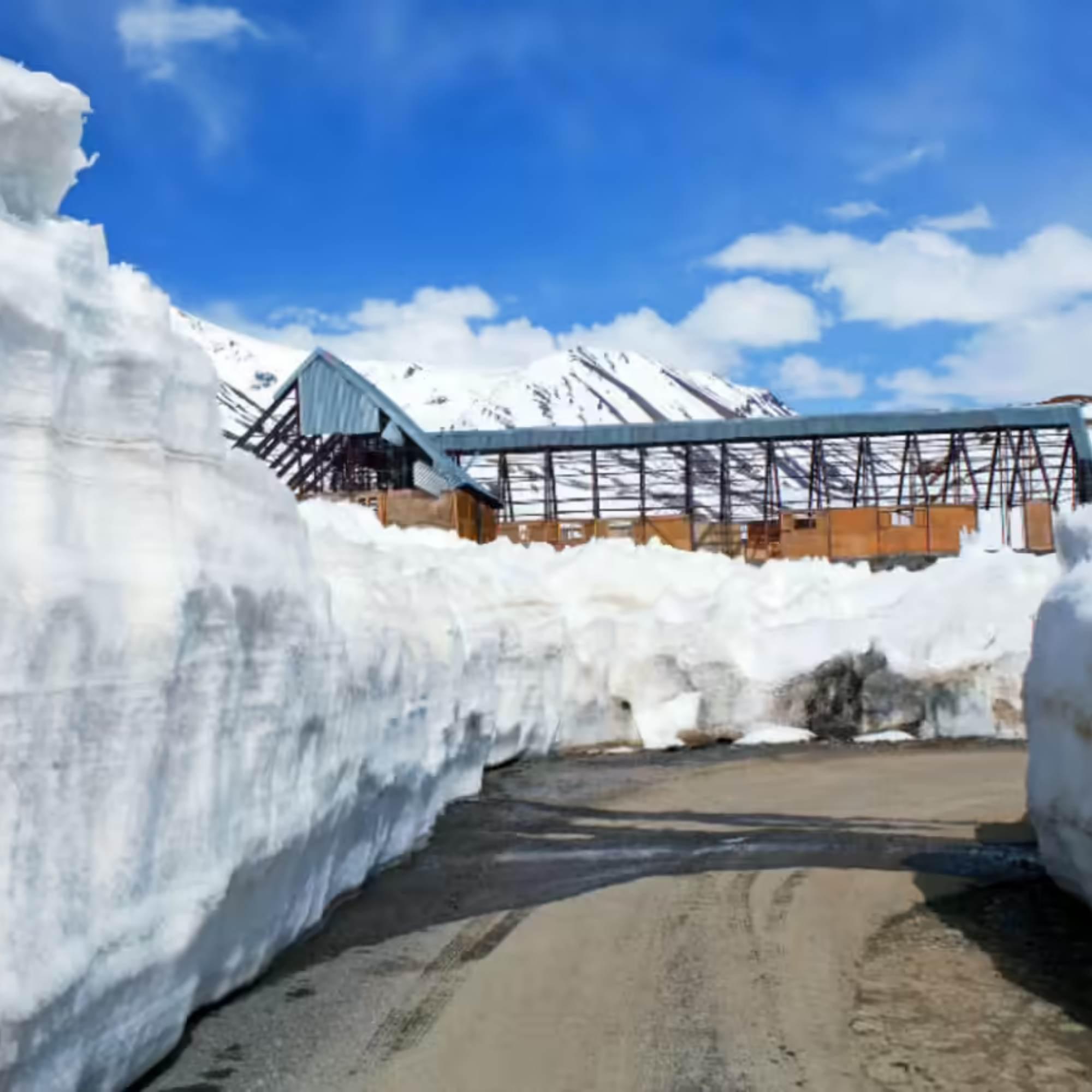 Panoramic landscape of Rohtang Pass showing the Pir Panjal range and the pass summit